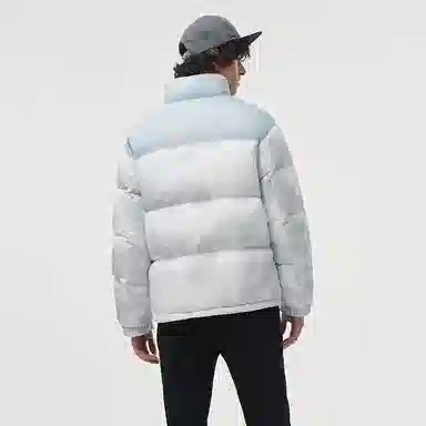 坦博尔 运动印花高充立领面包羽绒服 男女同款