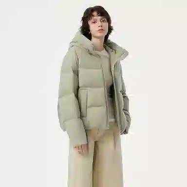 坦博尔 连帽纯色加厚羽绒服 女款