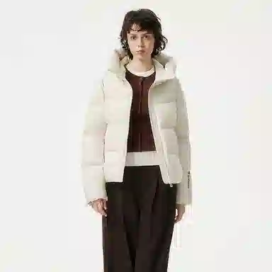 坦博尔 连帽纯色加厚羽绒服 女款