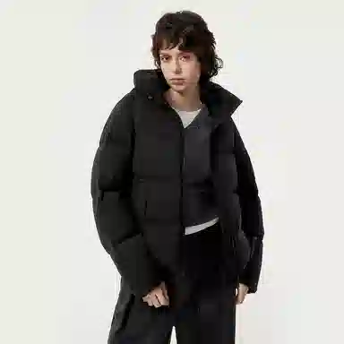 坦博尔 连帽纯色加厚羽绒服 女款