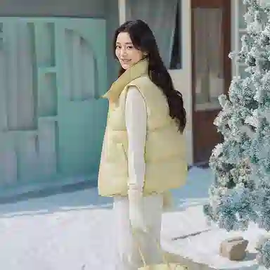 坦博尔 百搭时髦短款立领马甲羽绒服 女款