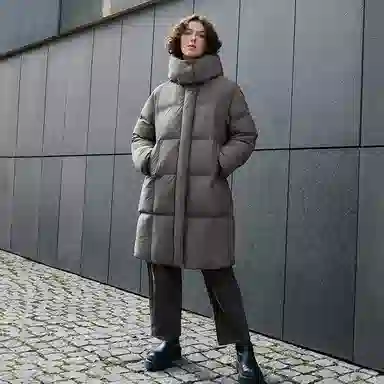 坦博尔 长款户外保暖休闲羽绒服 女款