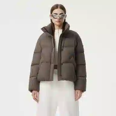 坦博尔 蓬松小个子立领百搭短款羽绒服 女款