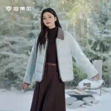 坦博尔 宽松翻领长袖羽绒服 女款