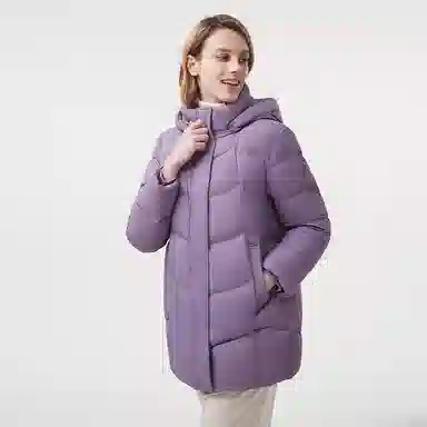 坦博尔 可脱卸帽蓄热科技保暖羽绒服 女款