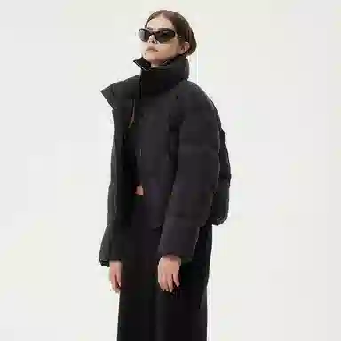 坦博尔 蓬松小个子立领百搭短款羽绒服 女款