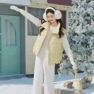 坦博尔 百搭时髦短款立领马甲羽绒服 女款