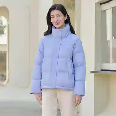 坦博尔 立领休闲宽松短款羽绒服 女款