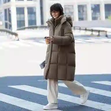 坦博尔 长款户外保暖休闲羽绒服 女款