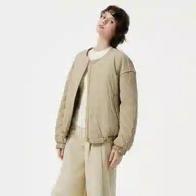 坦博尔 纯色圆领宽松羽绒服 女款