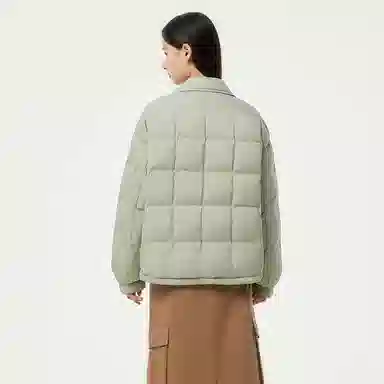 坦博尔 纯色单排扣长袖羽绒服 女款