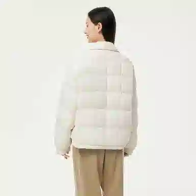 坦博尔 纯色单排扣长袖羽绒服 女款