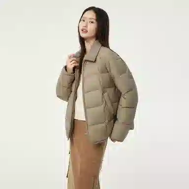 坦博尔 宽松翻领长袖羽绒服 女款