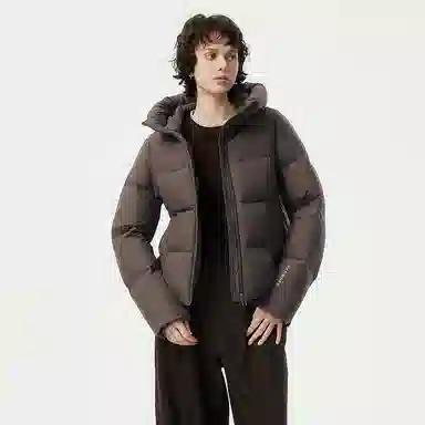 坦博尔 连帽纯色加厚羽绒服 女款