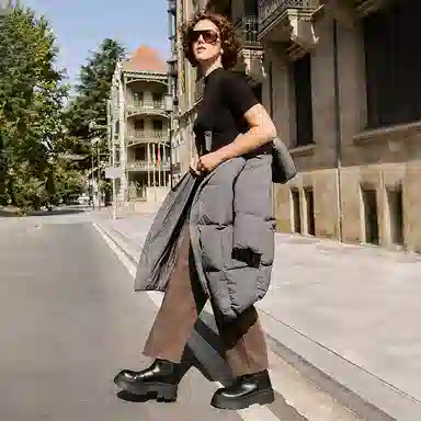 坦博尔 长款户外保暖休闲羽绒服 女款