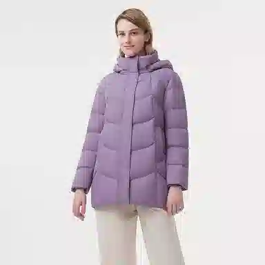 坦博尔 可脱卸帽蓄热科技保暖羽绒服 女款