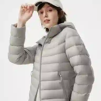 坦博尔 连帽短款纯色羽绒服 女款