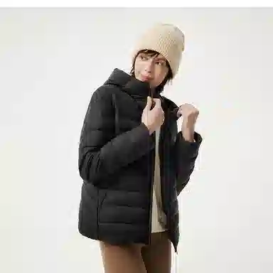 坦博尔 连帽短款纯色羽绒服 女款