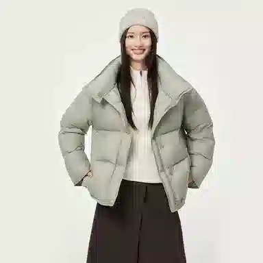 坦博尔 纯色立领长袖羽绒服 女款