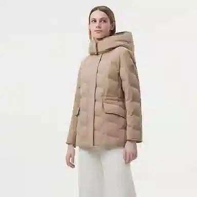 坦博尔 连帽纯色简约舒适时尚羽绒服 女款