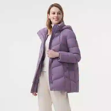 坦博尔 可脱卸帽蓄热科技保暖羽绒服 女款