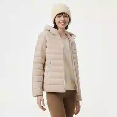 坦博尔 连帽短款纯色羽绒服 女款