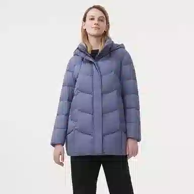 坦博尔 可脱卸帽蓄热科技保暖羽绒服 女款