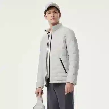 坦博尔 立领轻薄短款内胆叠穿保暖羽绒服 男款