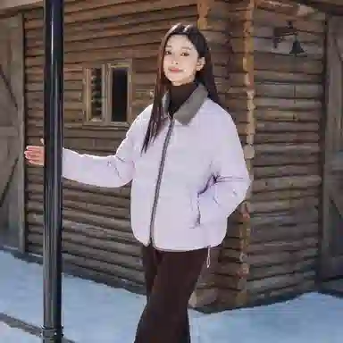 坦博尔 宽松翻领长袖羽绒服 女款