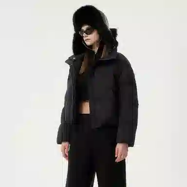 坦博尔 蓬松小个子立领百搭短款羽绒服 女款