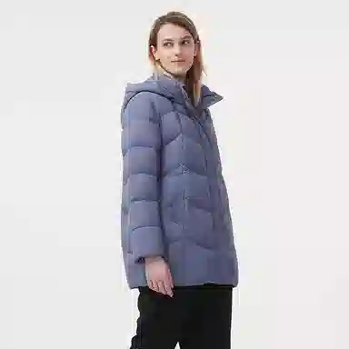 坦博尔 可脱卸帽蓄热科技保暖羽绒服 女款