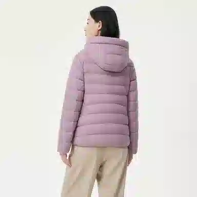 坦博尔 简约连帽保暖羽绒服 女款 黑色