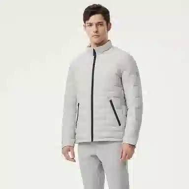 坦博尔 立领轻薄短款内胆叠穿保暖羽绒服 男款