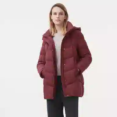 坦博尔 可脱卸帽蓄热科技保暖羽绒服 女款