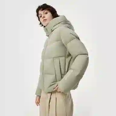 坦博尔 连帽纯色加厚羽绒服 女款