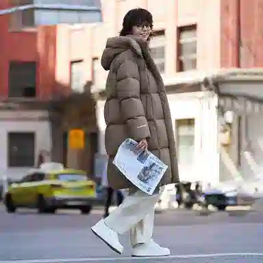 坦博尔 长款户外保暖休闲羽绒服 女款