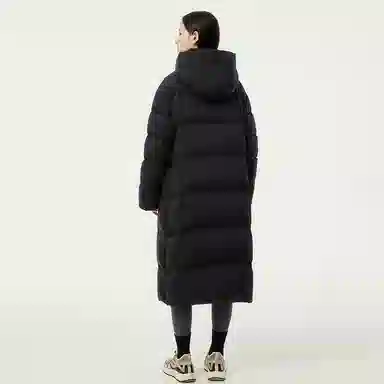 坦博尔 连帽加厚过膝保暖羽绒服 女款