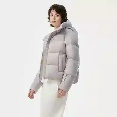 坦博尔 连帽纯色加厚羽绒服 女款