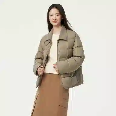 坦博尔 宽松翻领长袖羽绒服 女款