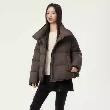 坦博尔 纯色立领长袖羽绒服 女款