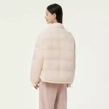 坦博尔 纯色单排扣长袖羽绒服 女款