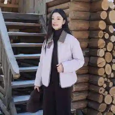 坦博尔 宽松翻领长袖羽绒服 女款