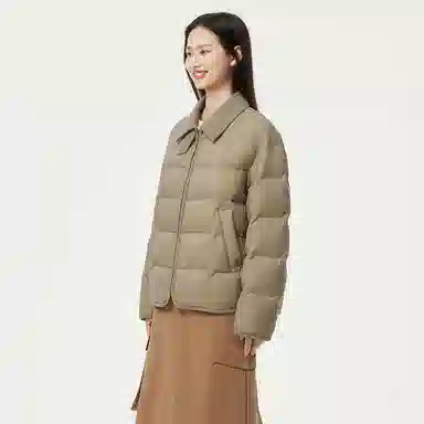 坦博尔 宽松翻领长袖羽绒服 女款