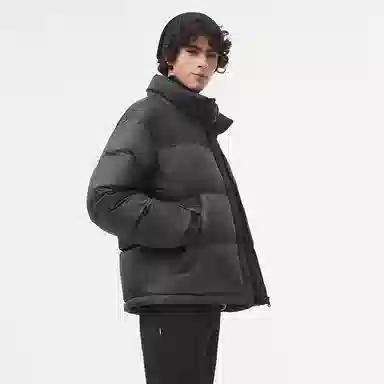 坦博尔 运动印花高充立领面包羽绒服 男女同款