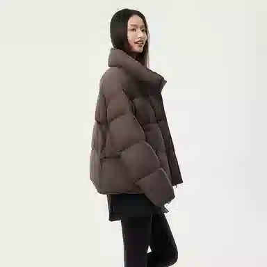 坦博尔 纯色立领长袖羽绒服 女款