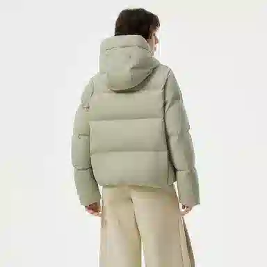 坦博尔 连帽纯色加厚羽绒服 女款