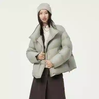 坦博尔 纯色立领长袖羽绒服 女款