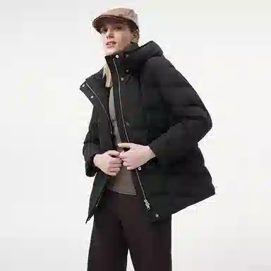 坦博尔 连帽纯色简约舒适时尚羽绒服 女款