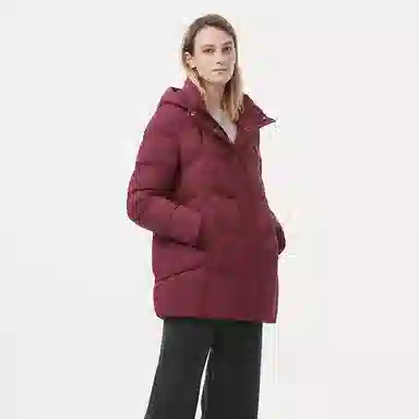 坦博尔 可脱卸帽蓄热科技保暖羽绒服 女款