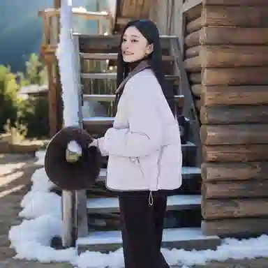 坦博尔 宽松翻领长袖羽绒服 女款